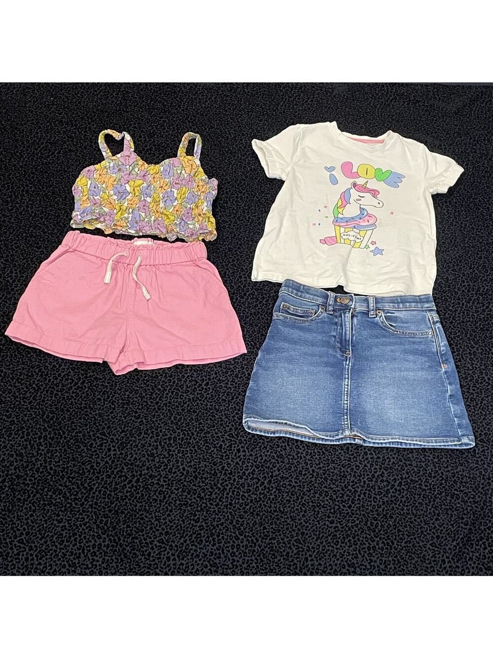 Girls Crewcuts Outfit Bundle Skirt Size 7 Shorts Size 8-9 Summer Vacation